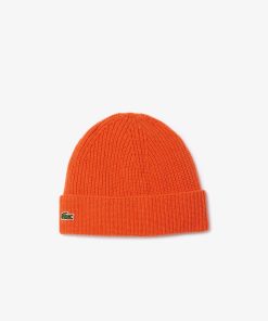 Lacoste Hats-Womens Ribbed Cashmere Beanie-RB0805-51-lacosta