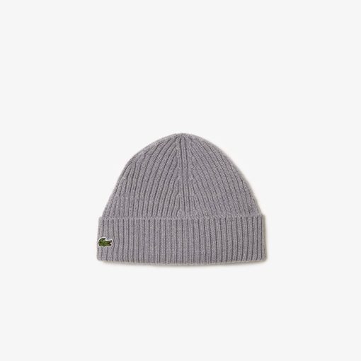 Lacoste Shoes & Accessories-Kids Rib Knit Wool Beanie-RB2569-51-la coste