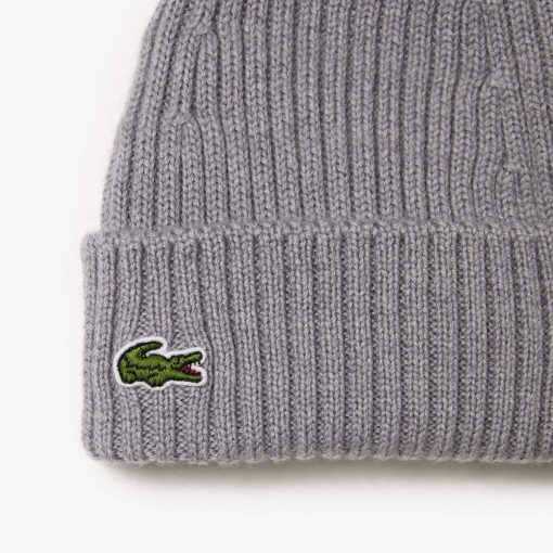 Lacoste Shoes & Accessories-Kids Rib Knit Wool Beanie-RB2569-51-la coste - Image 2