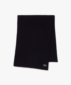 Lacoste Scarves & Gloves-Unisex Ribbed Wool Scarf-RE0058-51-locoste