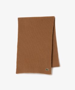 Lacoste Scarves & Gloves-Unisex Ribbed Wool Scarf-RE0058-51-lacoste factory outlet