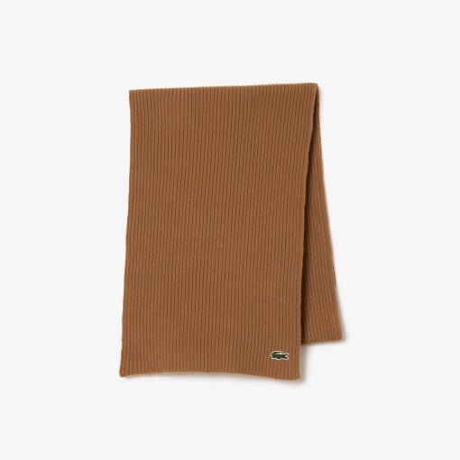 Lacoste Scarves & Gloves-Unisex Ribbed Wool Scarf-RE0058-51-lacoste factory outlet