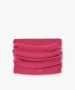 Lacoste Scarves & Gloves-Womens Ribbed Cashmere Infinity Scarf-RE0802-51-lacost