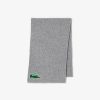 Lacoste Scarves & Gloves-Unisex Ribbed Wool Scarf-RE0058-51-lacoste near me 3