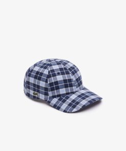 Lacoste Caps & Hats-Unisex Organic Cotton Checkered Cap-RK1494-51-lacost