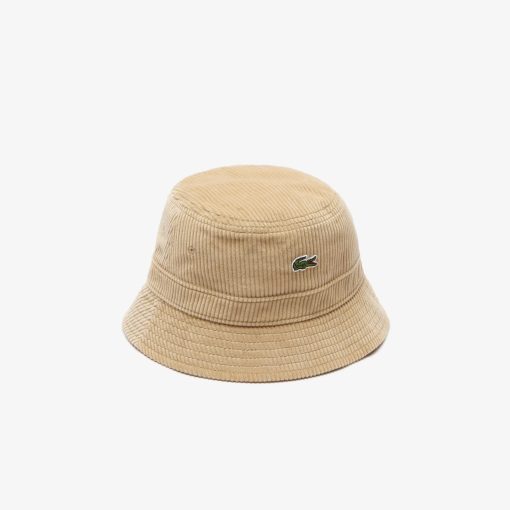 Lacoste Caps & Hats-Mens Corduroy Bucket Hat-RK2934-51-lacosta