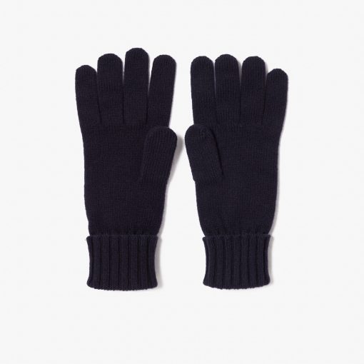 Lacoste Scarves & Gloves-Unisex Wool Jersey Gloves-RV0452-51-lacoste us - Image 2