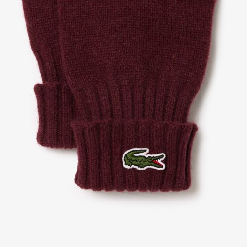 Lacoste Scarves & Gloves-Unisex Wool Jersey Gloves-RV0452-51-lacoste france - Image 2