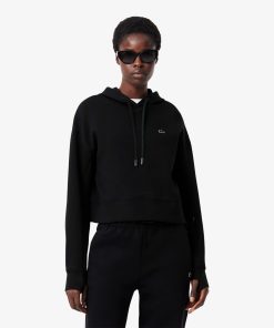 Lacoste Sweaters & Sweatshirts-Womens Cotton Hoodie-SF0281-51-la coste