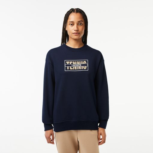 Lacoste Sweaters & Sweatshirts-Oversized Tennis Print Fleece Jogger Sweatshirt-SF1605-51-lacoste usa