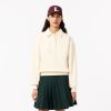 Lacoste Sweaters & Sweatshirts-Womens Embroidered Fleece Polo Sweatshirt-SF2641-51-lacosta 4