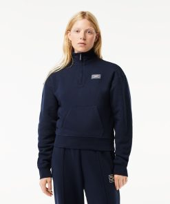 Lacoste Sweaters & Sweatshirts-High Neck Zipped Fleece Jogger Sweatshirt-SF2702-51-la coste