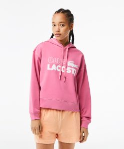 Lacoste Sweaters & Sweatshirts-Women’s Texture Print Hoodie-SF5598-51-lacoste factory outlet