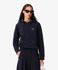 Lacoste Sweaters & Sweatshirts-Womens Relaxed Fit Piqué Hoodie-SF8346-51-lacoste sale