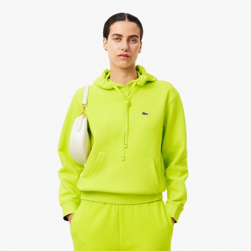 Lacoste Sweaters & Sweatshirts-Womens Relaxed Fit Piqué Hoodie-SF8346-51-lacoste factory outlet