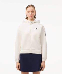 Lacoste Sweaters & Sweatshirts-Womens Removable Sport Hoodie-SF9328-51-lacost