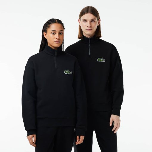 Lacoste Sweaters & Sweatshirts-Unisex Loose Fit High-Neck Fleece Sweatshirt-SH0069-51-lacoste near me