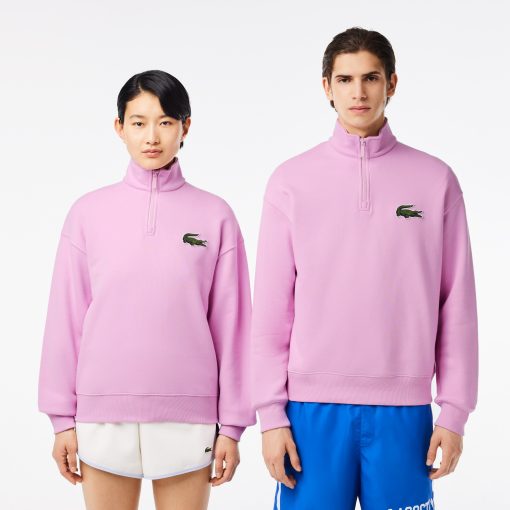 Lacoste Sweaters & Sweatshirts-Unisex Loose Fit High-Neck Fleece Sweatshirt-SH0069-51-lacoste near me