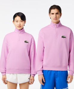 Lacoste Sweaters & Sweatshirts-Unisex Loose Fit High-Neck Fleece Sweatshirt-SH0069-51-lacoste sale