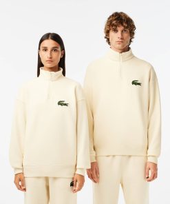 Lacoste Sweaters & Sweatshirts-Unisex Loose Fit High-Neck Fleece Sweatshirt-SH0069-51-lacoste factory outlet