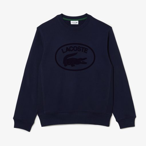 Lacoste Sweaters & Sweatshirts-Mens Relaxed Fit Organic Cotton Sweatshirt-SH0254-51-lacoste factory outlet - Image 2