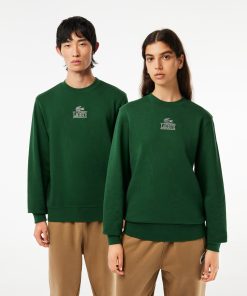 Lacoste Sweaters & Sweatshirts-Unisex Signature Print Fleece Sweatshirt-SH1156-51-lacoste france