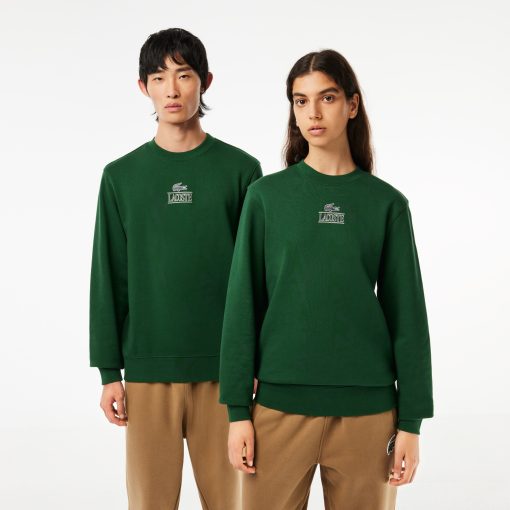 Lacoste Sweaters & Sweatshirts-Unisex Signature Print Fleece Sweatshirt-SH1156-51-lacoste france