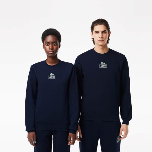 Lacoste Sweaters & Sweatshirts-Unisex Signature Print Fleece Sweatshirt-SH1156-51-lacoste france