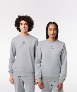 Lacoste Sweaters & Sweatshirts-Unisex Signature Print Fleece Sweatshirt-SH1156-51-lacoste sale