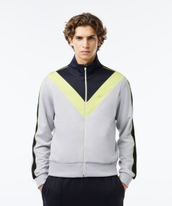 Lacoste Sweaters & Sweatshirts-Mens Colorblock Ripstop Piqué Zip-Up Sweatshirt-SH1168-51-locoste