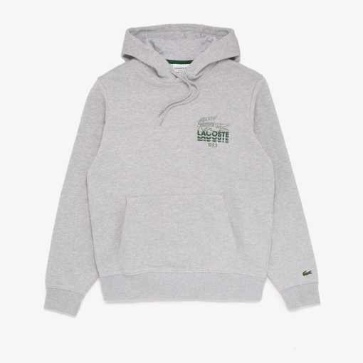 Lacoste Sweatshirts-Mens Crocodile Branding Cotton Fleece Hoodie-SH1204-51-lacoste store near me - Image 2