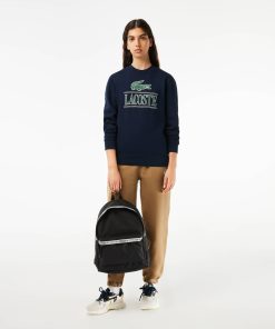 Lacoste Sweaters & Sweatshirts-Unisex Fleece Crew Neck Print Sweatshirt-SH1228-51-lacosta 2