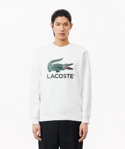 Lacoste Sweaters & Sweatshirts-Mens Fleece Crew Neck Sweatshirt-SH1281-51-lacoste near me