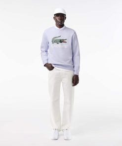 Lacoste Sweaters & Sweatshirts-Mens Fleece Crew Neck Sweatshirt-SH1281-51-lacost 2