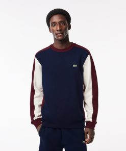 Lacoste Sweaters & Sweatshirts-Mens Colorblock Crew Neck Sweatshirt-SH1299-51-lacoste outlet