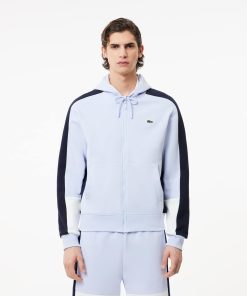 Lacoste Sweaters & Sweatshirts-Mens Zip-Up Colorblock Hoodie-SH1301-51-lacoste cardigan