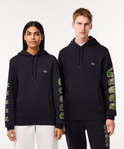 Lacoste Sweaters & Sweatshirts-Unisex Contrast Crocodile Hoodie-SH1323-51-lacoste outlet