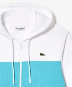 Lacoste Sweaters & Sweatshirts-Mens Zip-Up Colorblock Hoodie-SH1416-51-lacosta 2