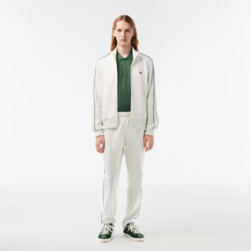 Lacoste Sweaters & Sweatshirts-Mens Paris Piqué Zip-Up Track Jacket-SH1457-51-lacoste near me - Image 2