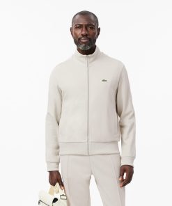 Lacoste Sweaters & Sweatshirts-Mens Paris Piqué Zip-Up Track Jacket-SH1457-51-lacoste cardigan