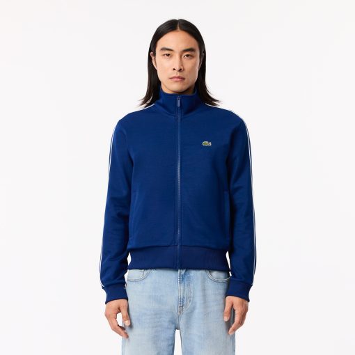 Lacoste Sweaters & Sweatshirts-Mens Paris Piqué Zip-Up Track Jacket-SH1457-51-lacoste france