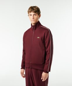 Lacoste Sweaters & Sweatshirts-Mens Paris Piqué Zip-Up Track Jacket-SH1457-51-lacoste cardigan