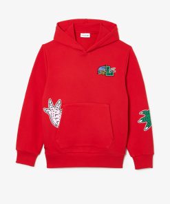 Lacoste Sweaters & Sweatshirts-Mens Comic Effect Print Hoodie-SH1467-51-lacoste store 2