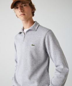 Lacoste Sweaters & Sweatshirts-Mens Zip-Up High-Neck Sweatshirt-SH1927-51-la coste