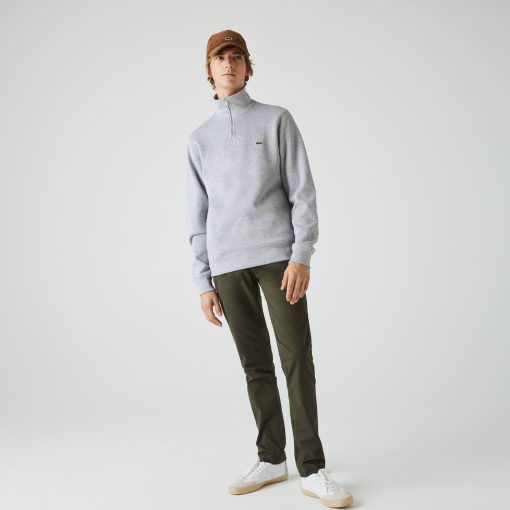 Lacoste Sweaters & Sweatshirts-Mens Zip-Up High-Neck Sweatshirt-SH1927-51-la coste - Image 2