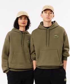 Lacoste Sweaters & Sweatshirts-Unisex Loose Fit Badge Accent Hoodie-SH2754-51-lacoste cardigan