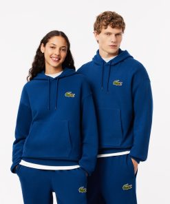 Lacoste Sweaters & Sweatshirts-Unisex Loose Fit Badge Accent Hoodie-SH2754-51-lacoste factory outlet