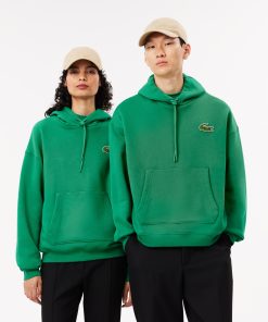 Lacoste Sweaters & Sweatshirts-Unisex Loose Fit Badge Accent Hoodie-SH2754-51-la coste