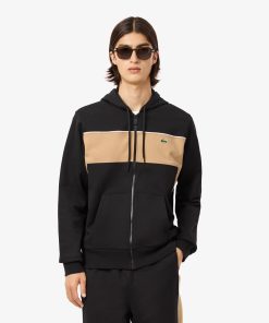 Lacoste Sweaters & Sweatshirts-Mens Zip-Up Colorblock Hoodie-SH2842-51-lacoste store near me