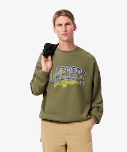 Lacoste Sweaters & Sweatshirts-Mens Loose Fit Fleece Sweatshirt-SH2850-51-lacoste factory outlet